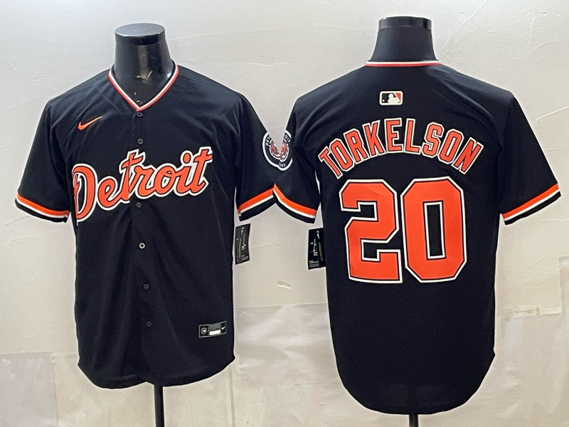 Men Detroit Tigers #20 Torkelson black Game Nike MLB Jersey032103->detroit tigers->MLB Jersey